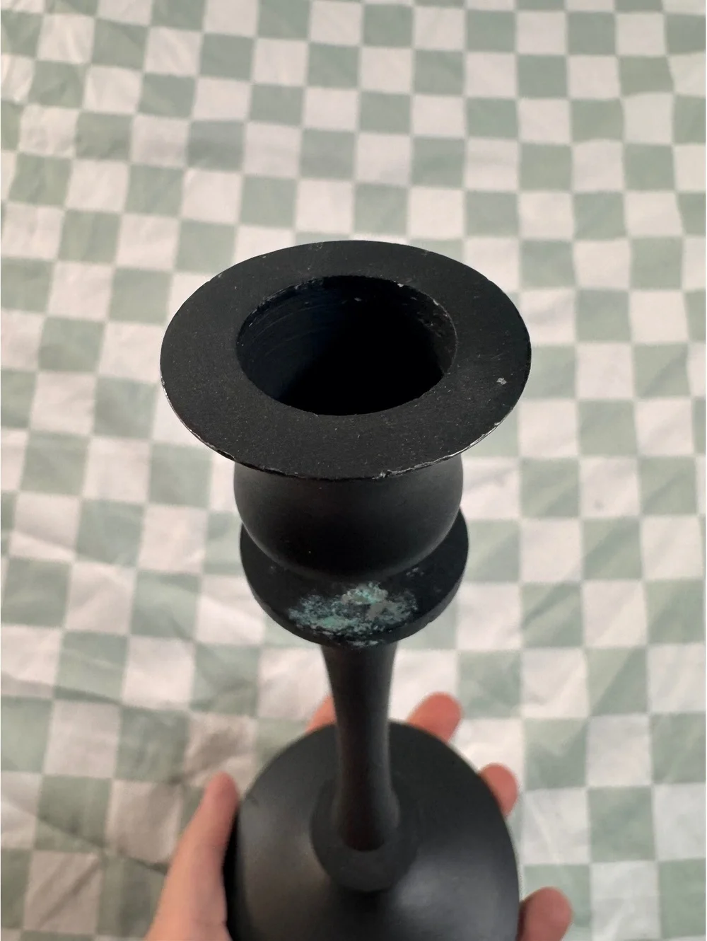 IKEA Black Metal Triple Candle Holder